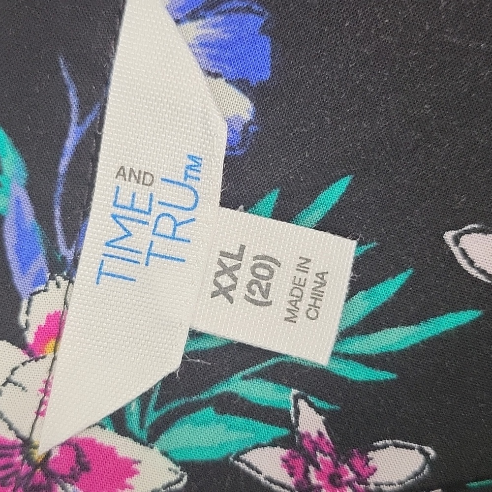 Time and Tru floral button-down dress sz XXL 20 - Picture 5 of 13